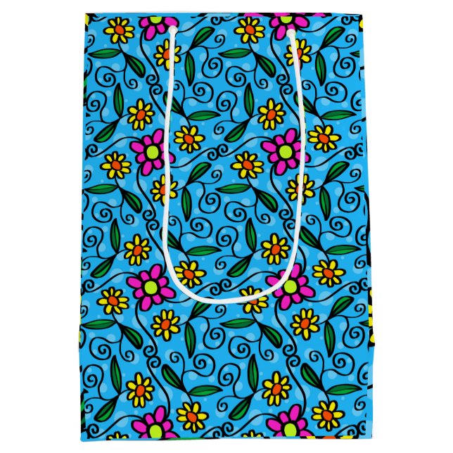 Abstract Floral Gift Bag (Back)