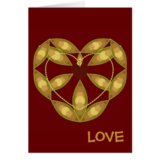 Abstract Floral Heart Cards (Front)