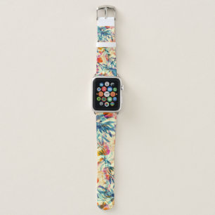 Abstract floral: herbs, flowers pattern. apple watch band
