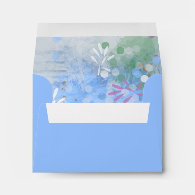 Abstract floral insert Stationery Colored Envelope (Back (Bottom))