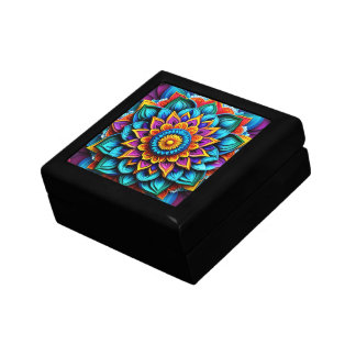 Abstract floral jewelry box