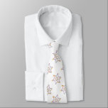 Abstract Floral Jewish Star Neck Tie<br><div class="desc">Something different to wear to Temple: a patterned tie using a Jewish star element originally designed for a greeting card! Also an excellent gift for a Rabbi or a bar mitzvah - well,  I'm sure you have your own ideas.</div>