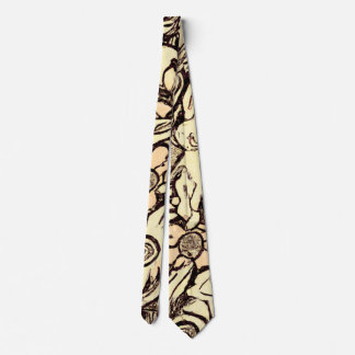 Abstract Floral Large Print Unique Men's' Tie