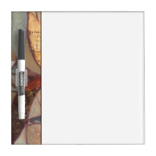 Abstract Floral Leaf Painting by Norman Wyatt Dry Erase Board