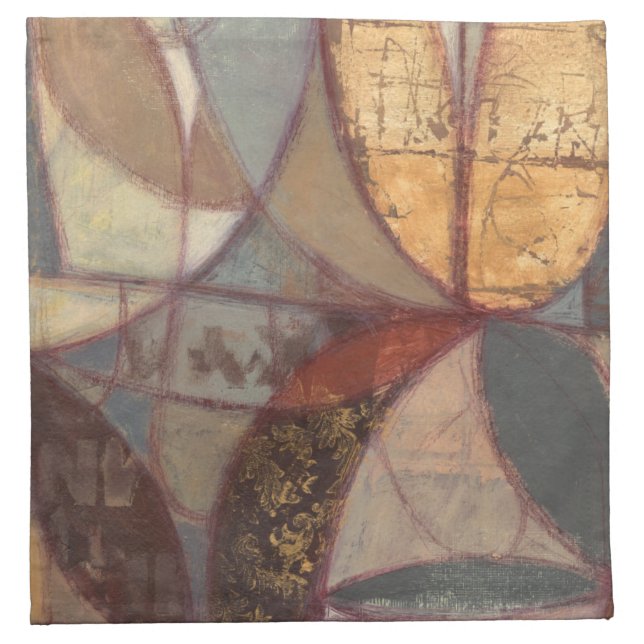 Abstract Floral Leaf Painting by Norman Wyatt Napkin (Front)