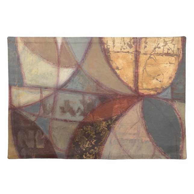 Abstract Floral Leaf Painting by Norman Wyatt Placemat (Front)