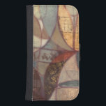 Abstract Floral Leaf Painting by Norman Wyatt Phone Wallet<br><div class="desc">Abstract floral leaf patterns populate this painting by Norman Wyatt. The dark coloring of the piece helps the gilded portions pop even more,  adding life to the work. This would make a great gift for someone who loves contemporary art!</div>