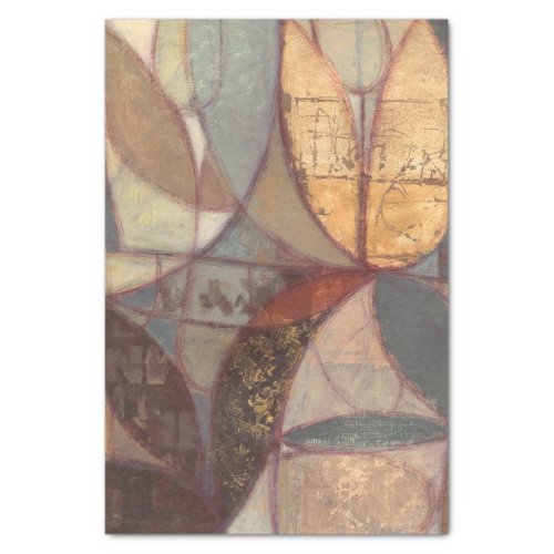 Abstract Floral Leaf Painting by Norman Wyatt Tissue Paper