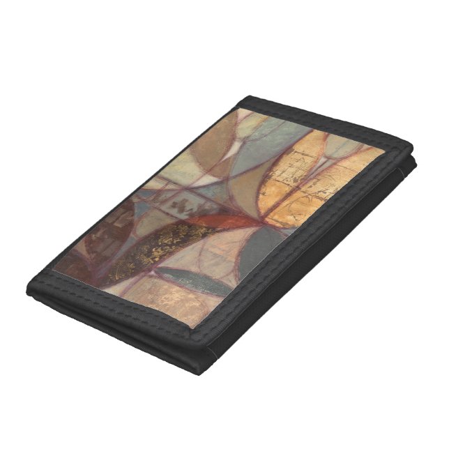 Abstract Floral Leaf Painting by Norman Wyatt Trifold Wallet (Bottom)