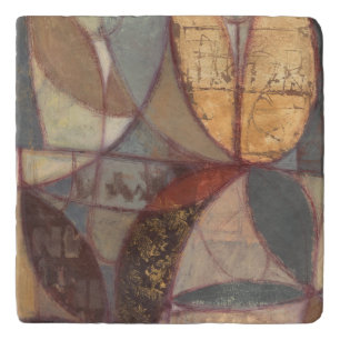 Abstract Floral Leaf Painting by Norman Wyatt Trivet