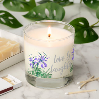 Abstract floral love and laughter scented candle