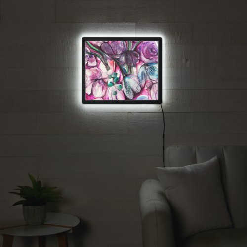 Abstract Floral Love LED Sign