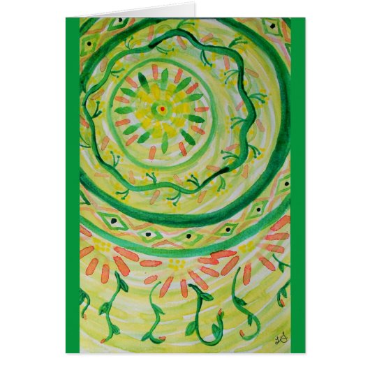 Abstract floral mandala watercolor cards (Front)
