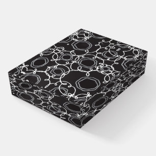 Abstract Floral Matrix (Black) Fine Art Paperweight