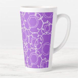 Abstract Floral Matrix (Purple) Fine Art Latte Mug