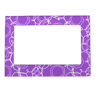 Abstract Floral Matrix (Purple) Fine Art Magnetic Frame