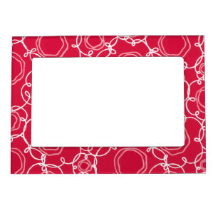 Abstract Floral Matrix (Red) Fine Art Magnetic Frame