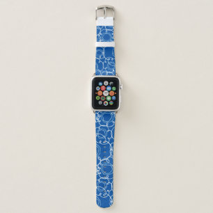 Abstract Floral Matrix (Royal Blue) Fine Art Apple Watch Band
