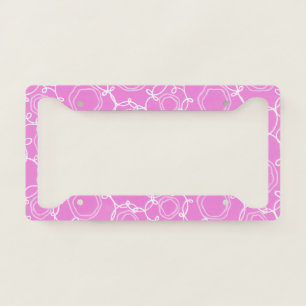 Abstract Floral Matrix (Soft Pink) Fine Art License Plate Frame