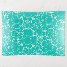 Abstract Floral Matrix (Teal) Fine Art