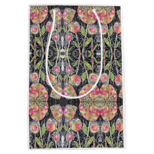 Abstract Floral Medium Gift Bag