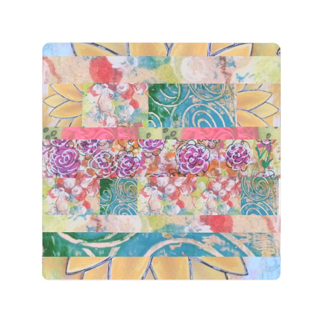 Abstract Floral Metal Wall Art (Front)