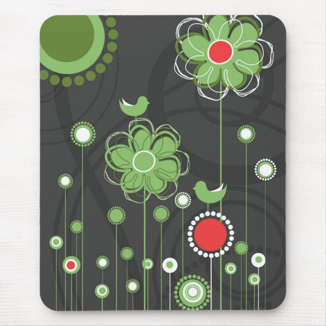 Abstract Floral Mousepad (Front)