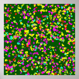 Abstract Floral Murals Pattern Wallpaper  Poster