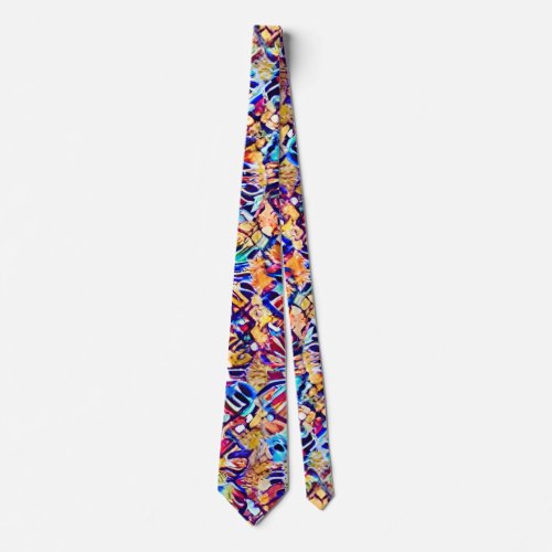 Abstract Floral Necktie
