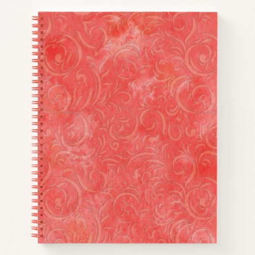 Abstract Floral on Tropical Pink Stains Notebook