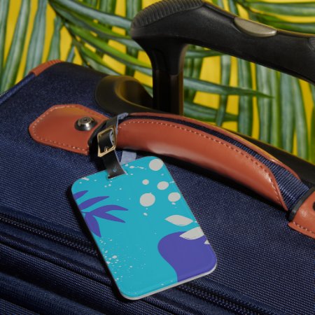 Abstract Floral Painting  Luggage Tag