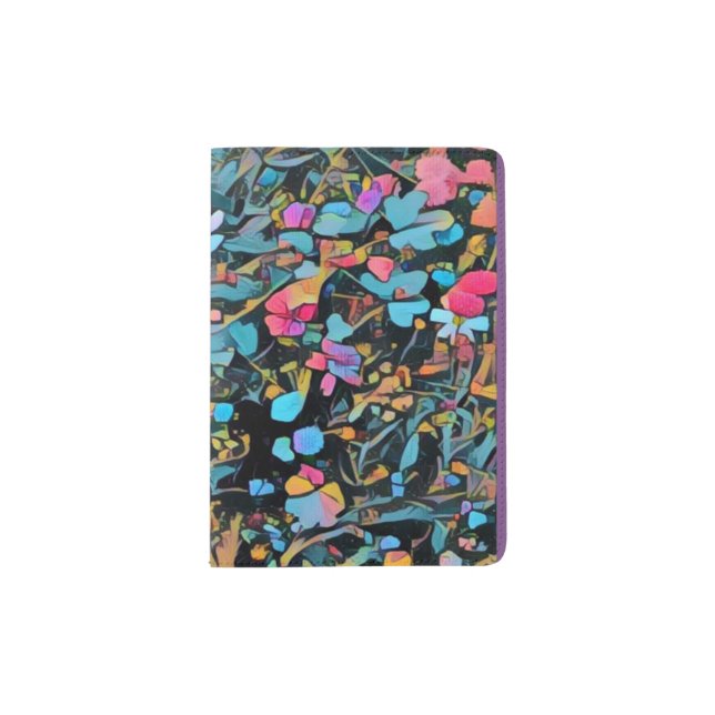 Abstract Floral Passport Holder (Front)
