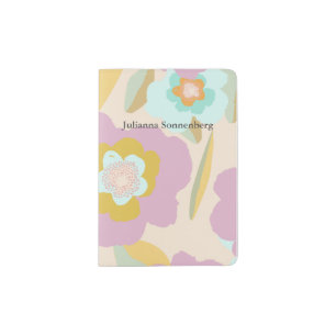 Abstract Floral Pastel Lilac Pattern Passport Holder