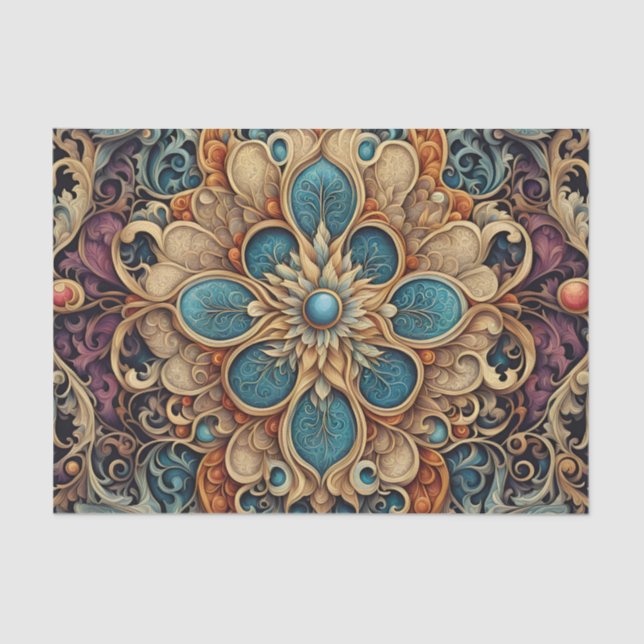 Abstract floral pattern 7 tissue paper (Front)