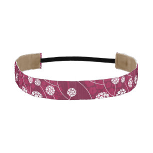 Abstract floral pattern athletic headband