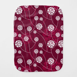 Abstract floral pattern baby burp cloth