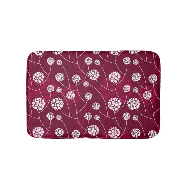 Abstract floral pattern bathroom mat (Front)