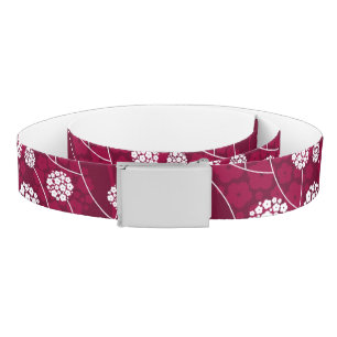 Abstract floral pattern belt