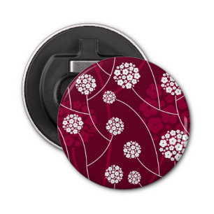 Abstract floral pattern bottle opener