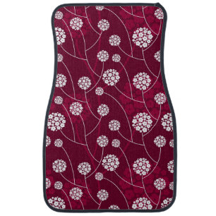 Abstract floral pattern car floor mat