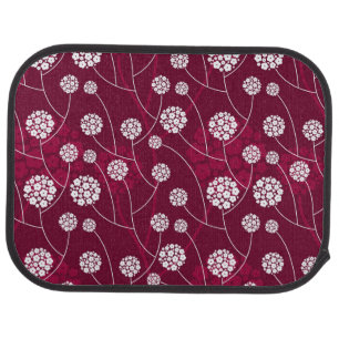 Abstract floral pattern car mat