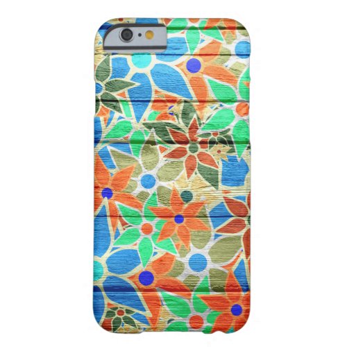 Abstract Floral Pattern Barely There iPhone 6 Case