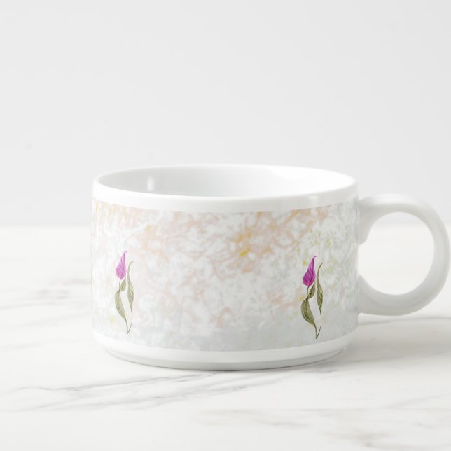 Abstract floral pattern chili bowl  (Left)