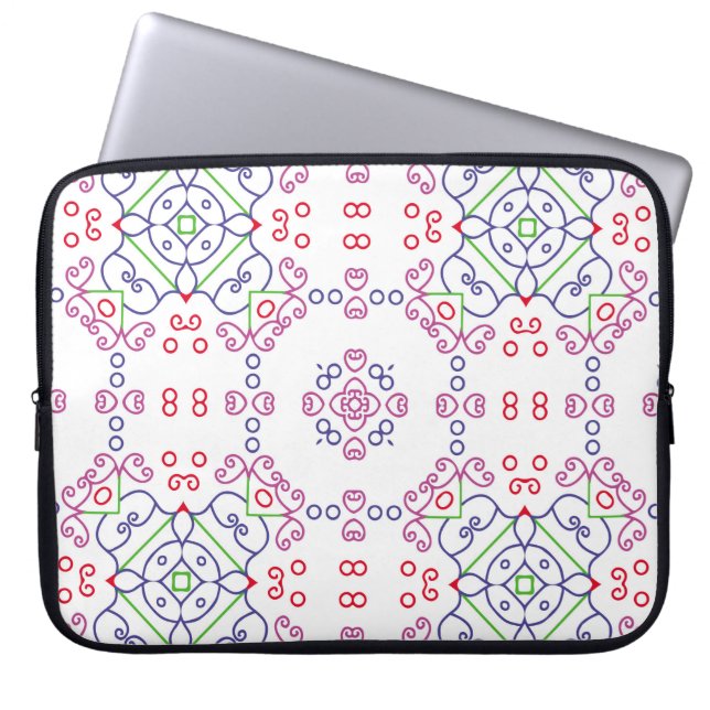 Abstract floral pattern designabstract, art, home laptop sleeve (Front)