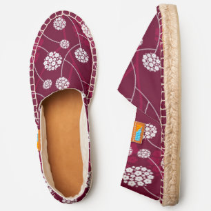 Abstract floral pattern espadrilles