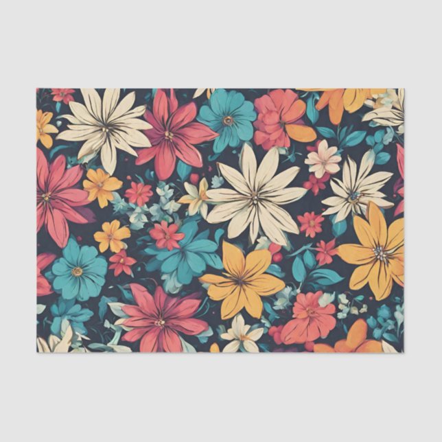 Abstract Floral Pattern for Any Occasion  Tissue Paper (Front)