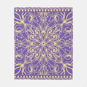 Abstract floral pattern. geometry, mandala design fleece blanket