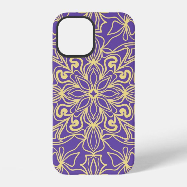 Abstract floral pattern. geometry, mandala design  iphone case (Back)