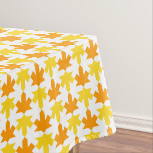 Abstract Floral Pattern in Halloween Colors Tablecloth