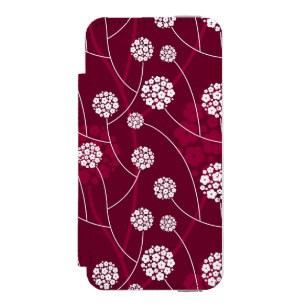 Abstract floral pattern iPhone SE/5/5s wallet case